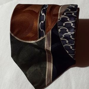 NWOT Screenplay by Martin Wong 100% Silk Necktie - Brown/Black